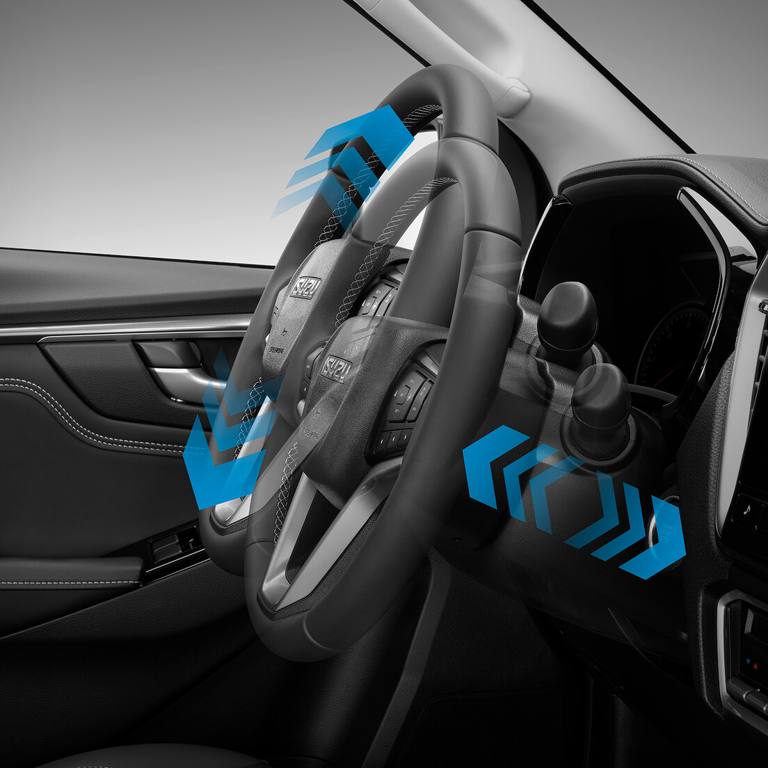 Höhen- und weitenverstellbares Lenkrad Isuzu D-MAX